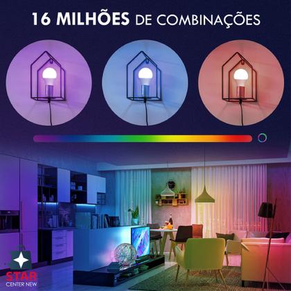 Imagem de Lampada Inteligente Iluminação Rgb Wifi Led Smart Google Alexa Colorida Tuya Life 12w ou 15w