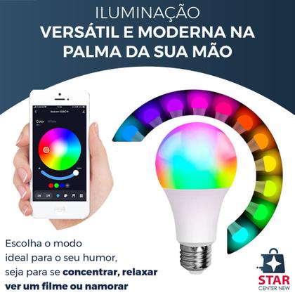 Imagem de Lampada Inteligente Iluminação Rgb Wifi Led Smart Google Alexa Colorida Tuya Life 12w ou 15w