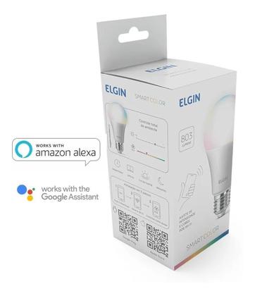 Imagem de Lampada Inteligente Led Bulbo 10W Bivolt Smart Color - Elgin