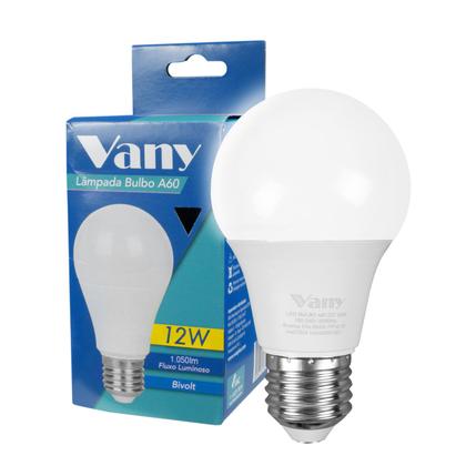 Imagem de Lâmpada LED 12W A60 Bulbo 100/240V Bivolt Base E27 Luz Branca