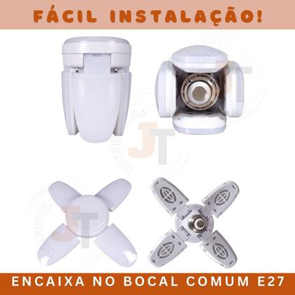 Imagem de Lâmpada Led 4 Pétala 28W Dobrável Branca Luz Ajustável Casa Iluminação Forte Decoração Manicure Quarto Cozinha Escritóri