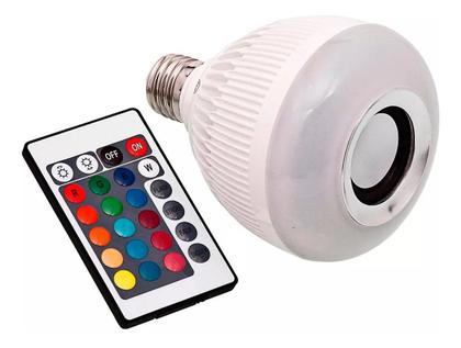 Imagem de Lampada led 6w rgb caixa som bluetooth controle wj-l2