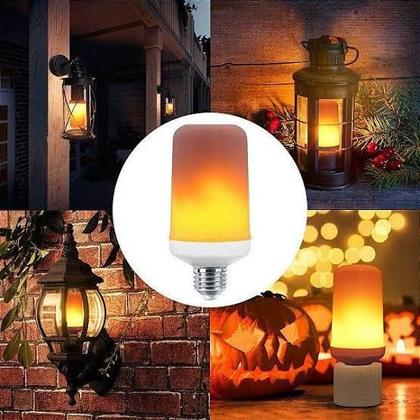 Imagem de Lampada LED 9W Bulbo Efeito Chama Fogo Tocha Flame E27 Bivolt
