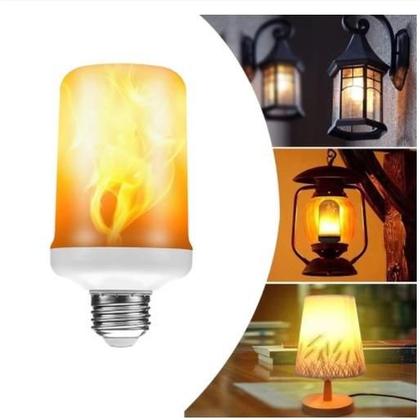Imagem de Lampada LED 9W Bulbo Efeito Chama Fogo Tocha Flame E27 Bivolt