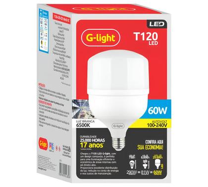 Imagem de Lâmpada Led Alta Potência 60w Super Bulbo Bivolt Branco Frio