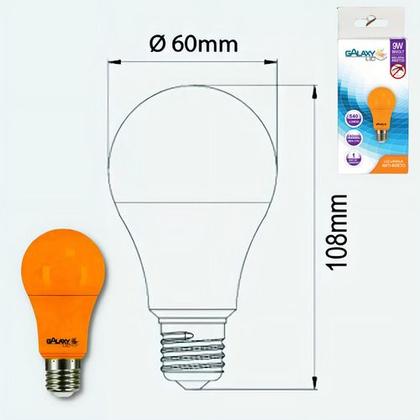 Imagem de Lampada LED Anti-Inseto Galaxy 9W Bivolt Laranja