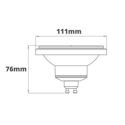 Imagem de Lâmpada Led Ar111 12w Bivolt Branco Quente Gu10 Dimerizável