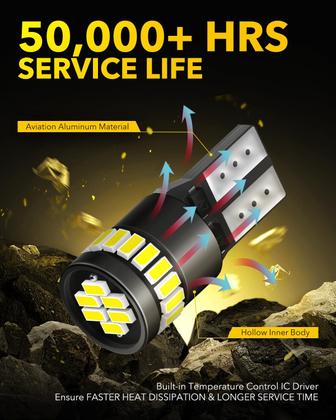 Imagem de Lâmpada LED AUXITO 194 6000K branca Canbus sem erros (pacote com 2)