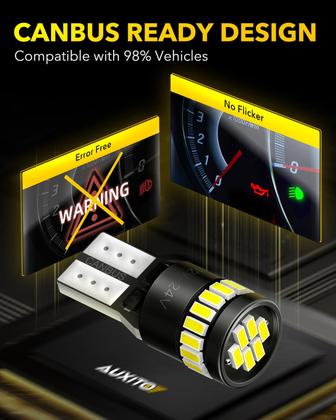 Imagem de Lâmpada LED AUXITO 194 6000K branca Canbus sem erros (pacote com 2)