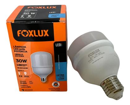 Imagem de Lampada Led Bulbo 30w 6500 K Foxlux Bivolt Kit 02 Und
