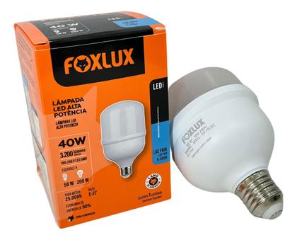 Imagem de Lampada Led Bulbo 40w 6500 K Foxlux Bivolt Kit 02 Und
