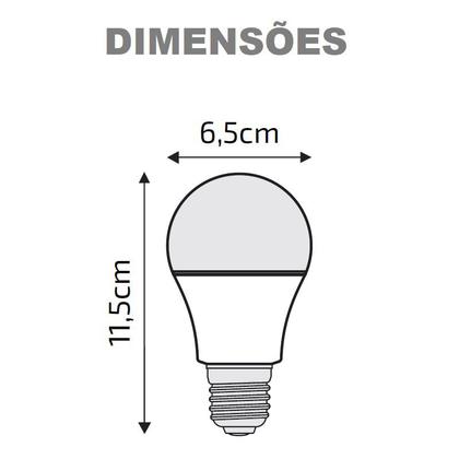 Imagem de Lâmpada Led Bulbo 9W Bivolt E27 Branca Fria 6500K MBLED