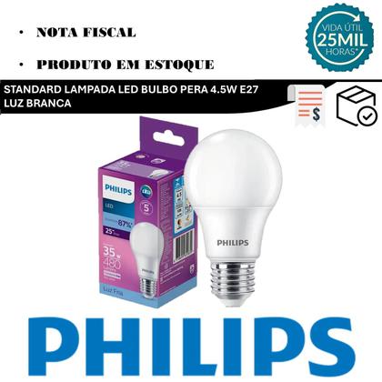 Imagem de Lampada Led Bulbo Philips 4.5w Branco Frio 6500K E27