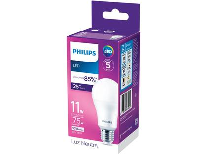 Imagem de Lâmpada Led Bulbo Philips E27 11w 4000k 1018lm Bivolt