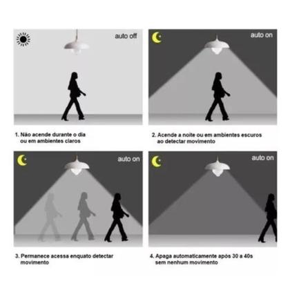 Imagem de Lâmpada Led De Presença E27 Bulbo Luz Fria Bivolt Com Sensor Detecção Automática Durabilidade