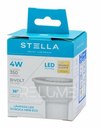 Imagem de Lâmpada led dicroica gu10 4w 350lm stella sth8534