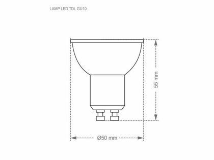 Imagem de Lâmpada Led Dicroica Mr16 TDL 7W Dimerizável Taschibra