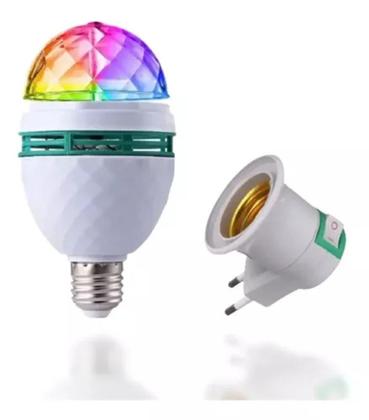 Imagem de Lampada Led Giratoria Colorida Rgb Balada Decoração