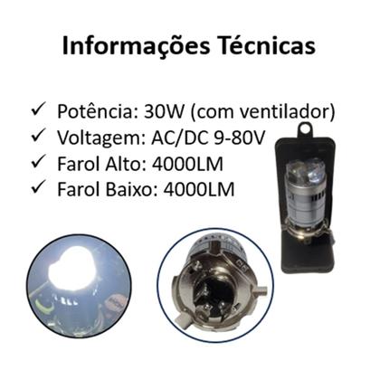 Imagem de Lâmpada Led H4 Stallion M01F Moto CG 150 Fan 2004 2005 2006 2007 2008 2009 2010 2011 2012 2013 2014 2015