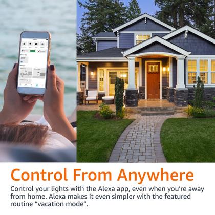 Imagem de Lâmpada LED inteligente Amazon Basics BR30 9W 800LM, pacote com 4