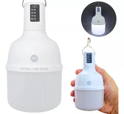 Imagem de Lampada Led Lampião Luz Bateria Recarregavel Portatil Emergência Camping Usb 48W