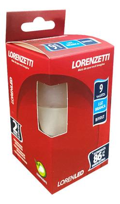 Imagem de Lâmpada Led Lorenzetti Bulbo 9w Bivolt E27 6500k Branca