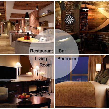 Imagem de Lâmpada LED LVYE regulável 8W T10 2700K 800lm E26 8,9 cm branca quente