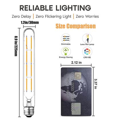 Imagem de Lâmpada LED LVYE regulável 8W T10 2700K 800lm E26 8,9 cm branca quente