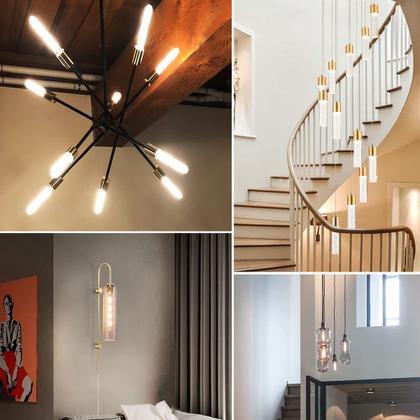 Imagem de Lâmpada LED LVYE regulável 8W T10 2700K 800lm E26 8,9 cm branca quente