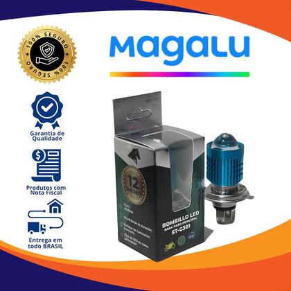Imagem de Lâmpada Led Moto H4 St-G301 Bombillo 6500k  Alto Baixo Titan 125/150/160/ CB 300 XRE 300 190 Fazer Lander Factor YBR