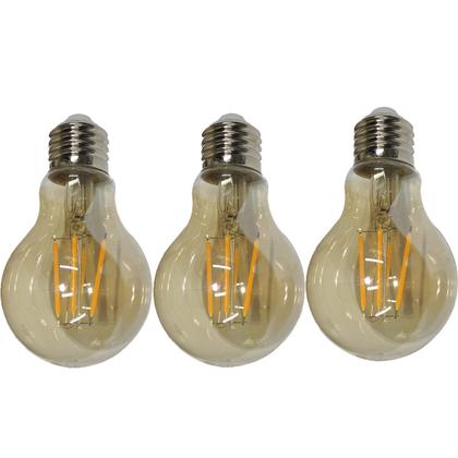 Imagem de Lampada Led Multifilamento Retro Kit 3 Uni Decorativo Iluminaçao 30W Sala Quarto Casa Garagem Cozinha Varanda Luz Vintage