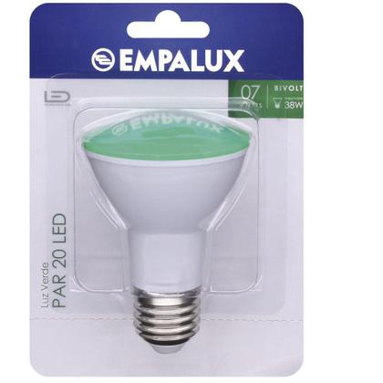 Lâmpada Led PAR-20 7W Bivolt Luz Verde Empalux Imagem de Lâmpada Led PAR-20 7W Bivolt Luz Verde Empalux