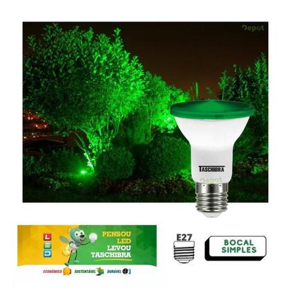 Imagem de Lâmpada Led Par 20 Jardim Externo 6w Ip65 Verde Taschibra