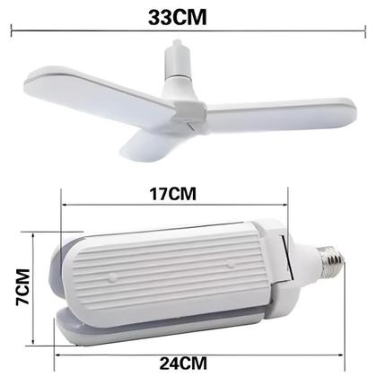 Imagem de Lâmpada Led Pétala Dobrável Potente Luminária Branco 45w