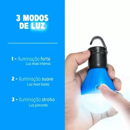 Imagem de Lâmpada Led Portatil Com Gancho Luminaria Multiuso À Prova D'água