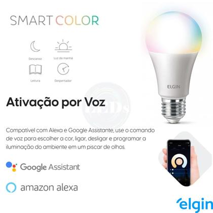 Imagem de Lampada Led Rgb Bulbo 15w Inteligente Smart Wi-fi Elgin