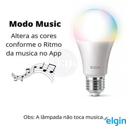 Imagem de Lampada Led Rgb Bulbo 15w Inteligente Smart Wi-fi Elgin