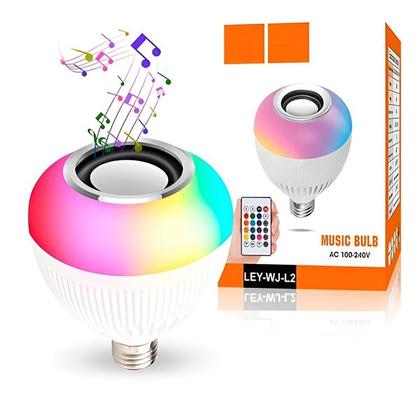 Imagem de Lâmpada LED RGB Musical Bulb com Caixa de Som Bluetooth Controle de Luz e Som