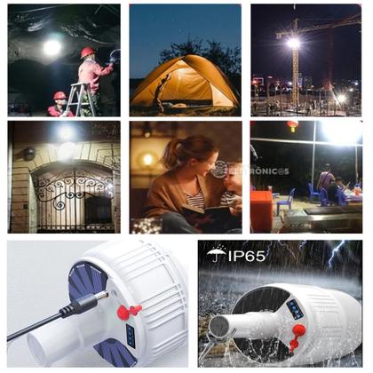 Imagem de Lâmpada LED Solar com 5 Funções e Bateria 2000mAh, Ideal para Emergências e Acampamento BOM4212