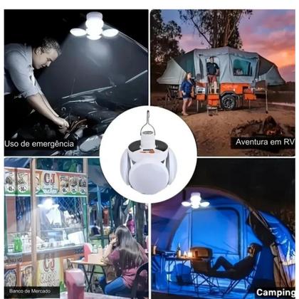 Imagem de Lâmpada LED solar recarregável, USB Ao ar livre, Camping, Luzes de emergência Holofotes TB2100