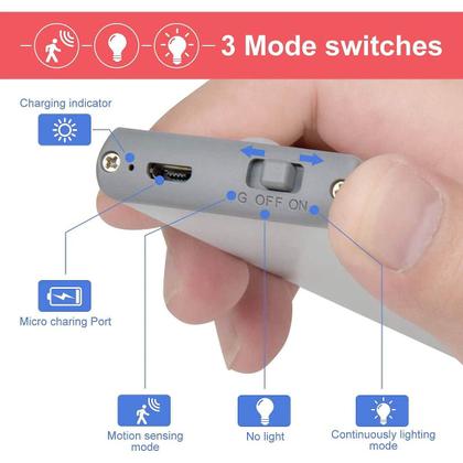 Imagem de Lâmpada Luminária Led Barra Recarregável Magnética Sensor de Presença Sem Fio Spot Luz Armário Cozinha Escada