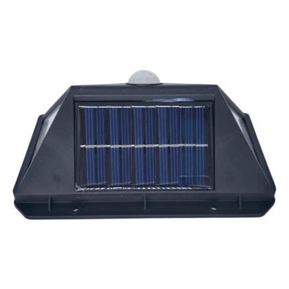 Imagem de Lâmpada Luminária Solar 100 Led Parede Luz Com Sensor Preto