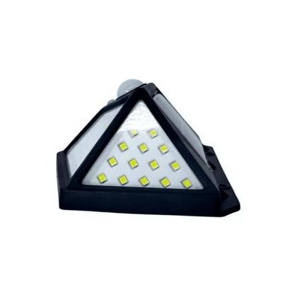 Imagem de Lâmpada Luminária Solar 100 Led Parede Luz Com Sensor Preto