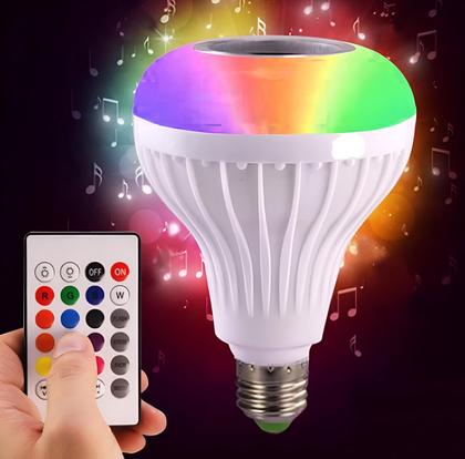 Imagem de Lâmpada Luz Led Rgb Bluetooth Caixa Som + Controle