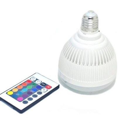 Imagem de Lampada Musical Bluetooth Led Com Controle Rgb Colorida