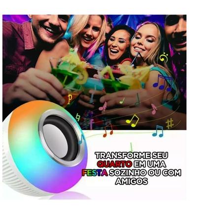 Imagem de Lampada Musical Caixa Som Bluetooth Led Rgb Com Controle