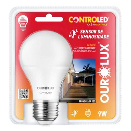 Imagem de Lampada Noturna 9w Sensor Luminosidade Branco Frio 6500K