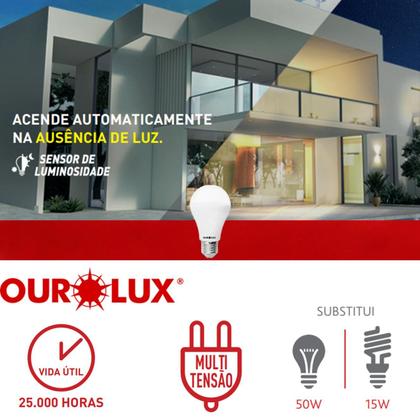 Imagem de Lampada Noturna 9w Sensor Luminosidade Branco Frio 6500K