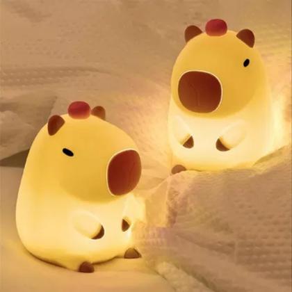 Imagem de Lâmpada noturna de silicone Capivara Touch Control 10cm
