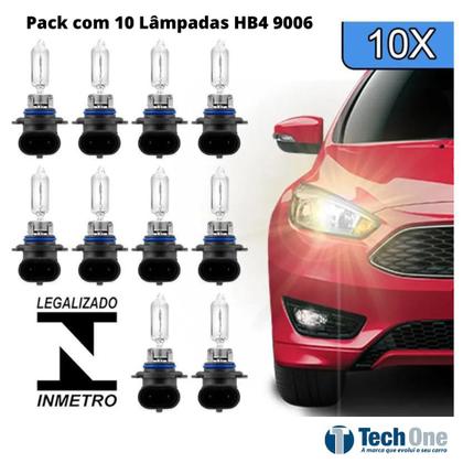 Imagem de Lâmpada Pack com 10 Lâmpadas Automotivas Halogena HB4 (9006) 12V 55W Teh One Code